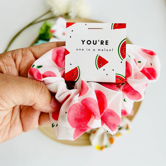 "You're One in a Melon" Thank You Scrunchies | Cute Fruit