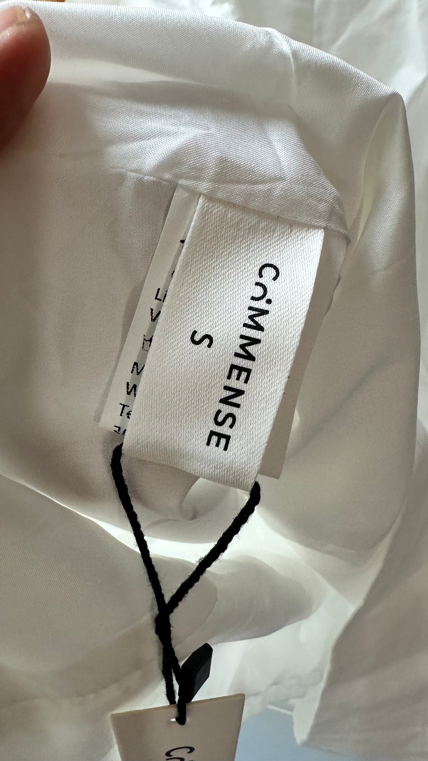 White Dress. Side gold metal detail