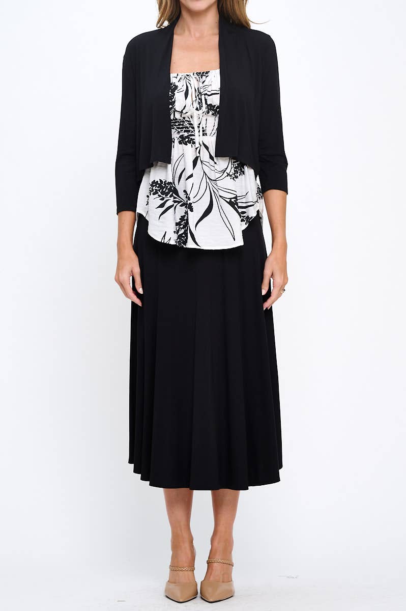 Made in USA Modal Open Front Bolero Cardigan