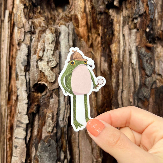 Detective Frogson Frog Sticker