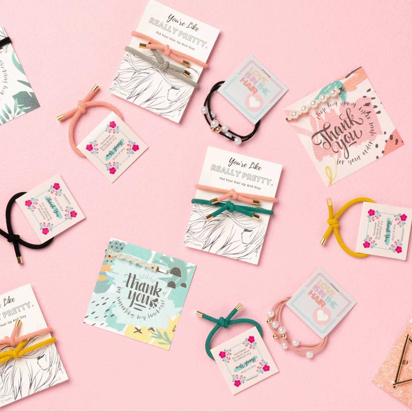 Thank You Gifts Gold Tip Elastic Hair Tie