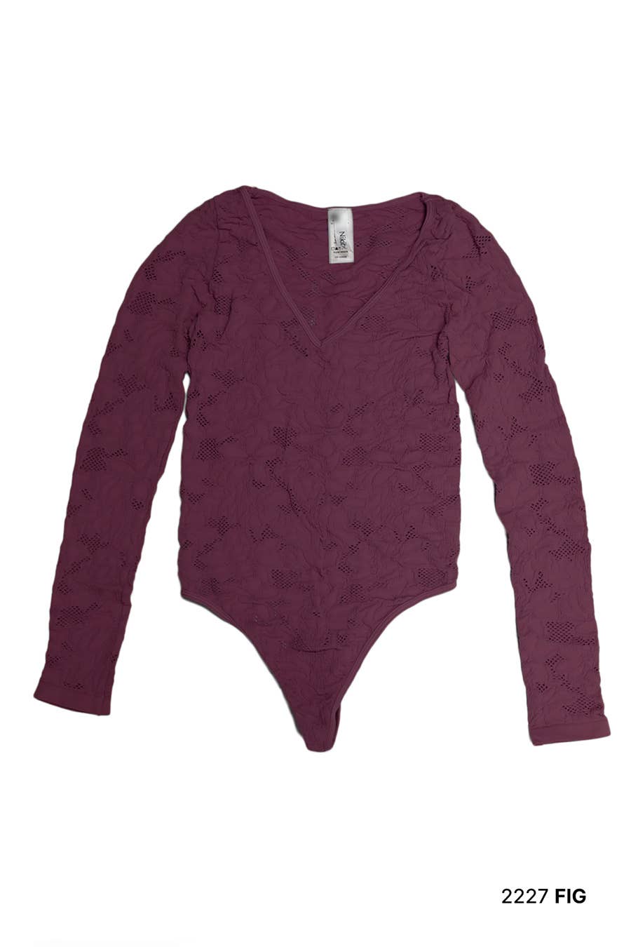 NS8436 - Lace Textured Bodysuit