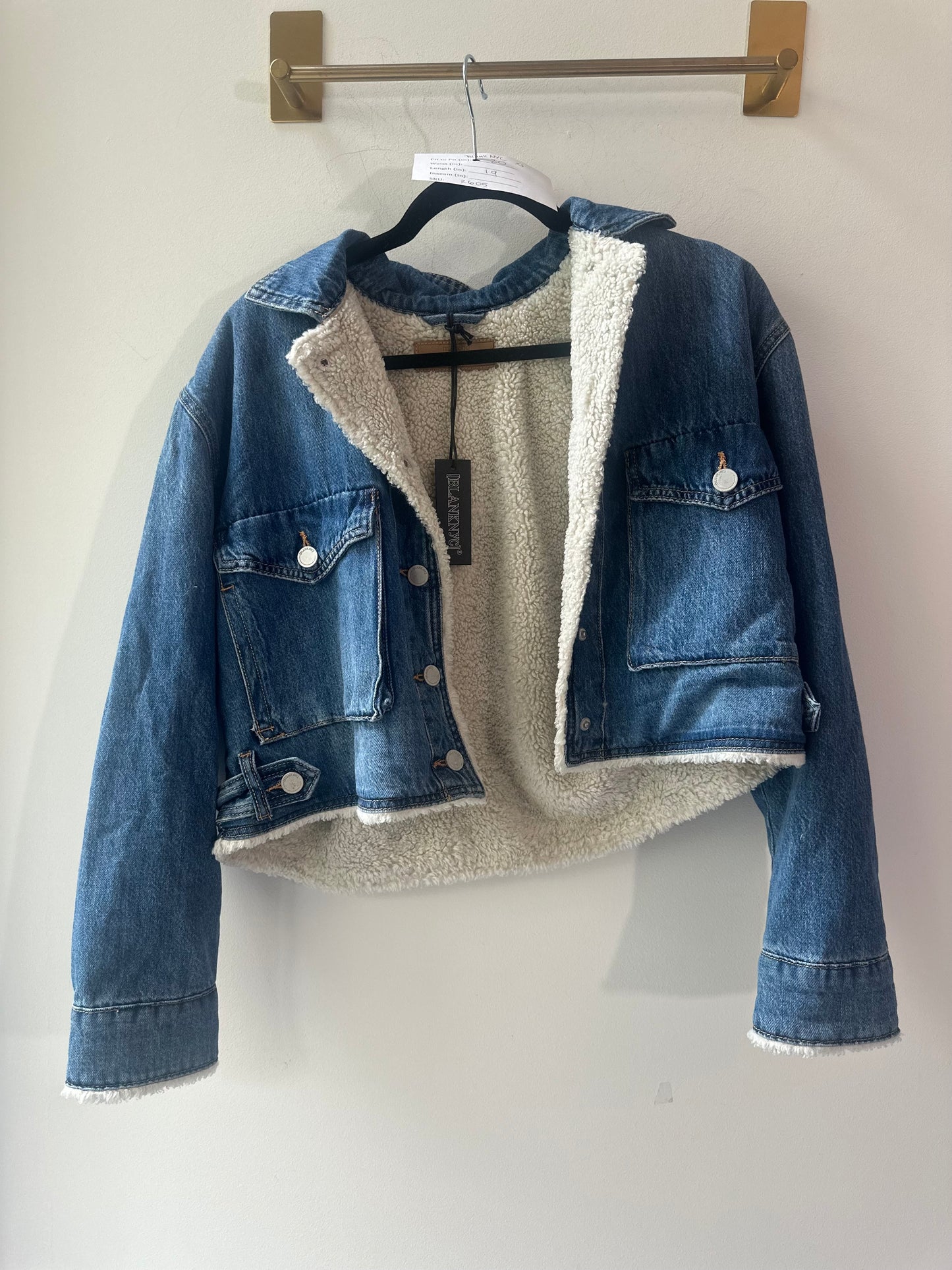 Fleece denim jacket
