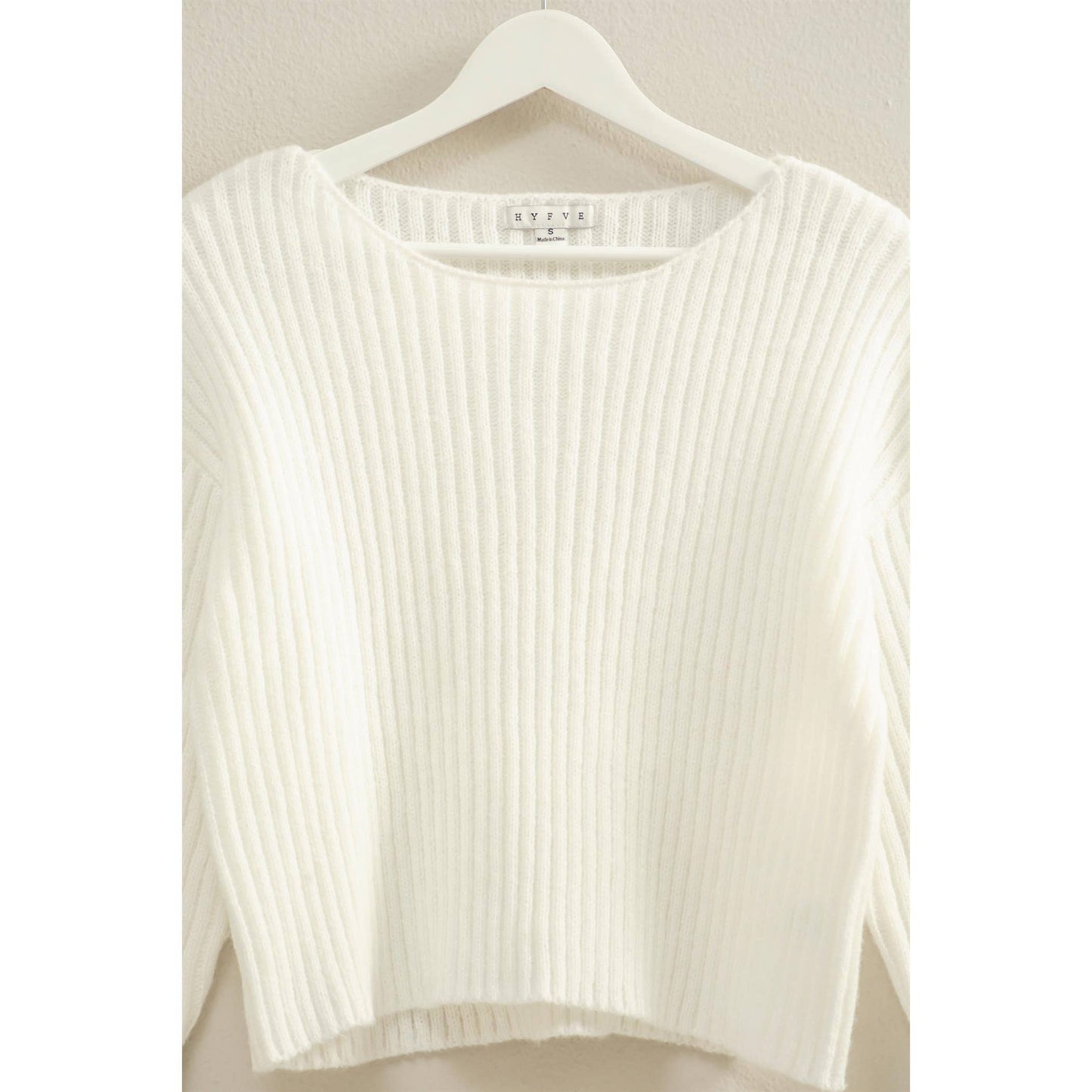 Textured Sweater With Relaxed Drop Sleeves