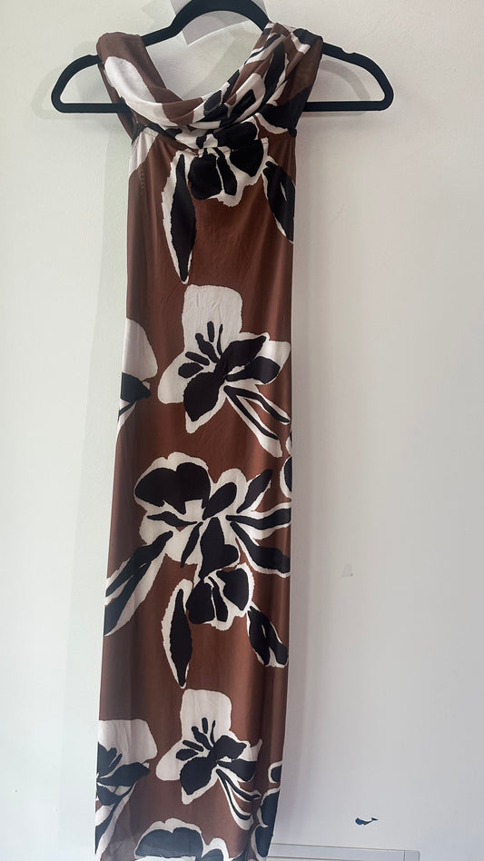 Floral maxi Dress. Bodycon