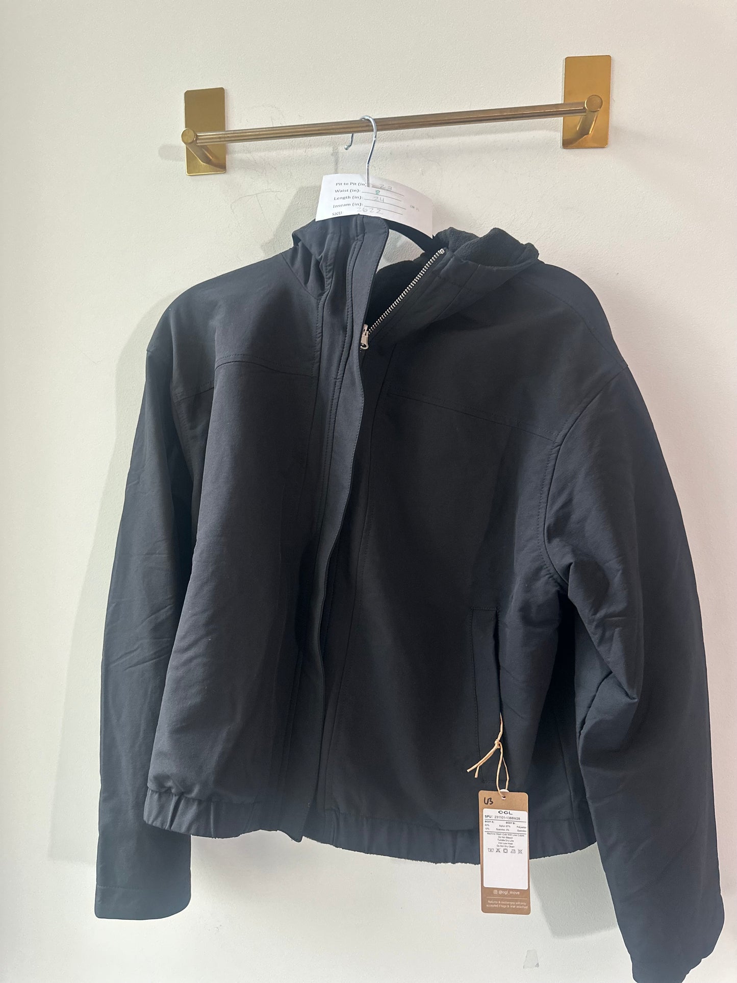 Small black train jacket