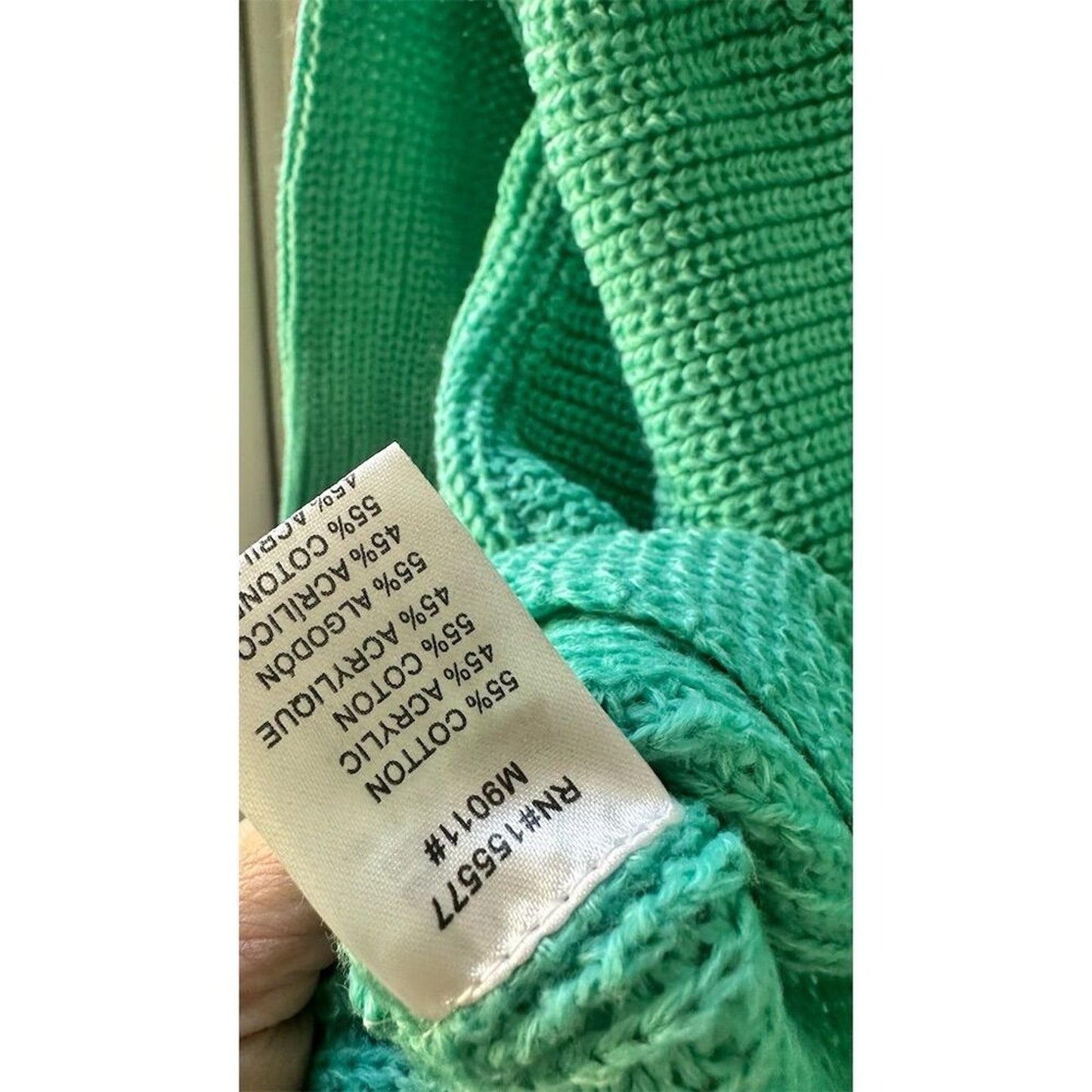 2602. Miracle Teal Twist Back Knit Sweater S/M