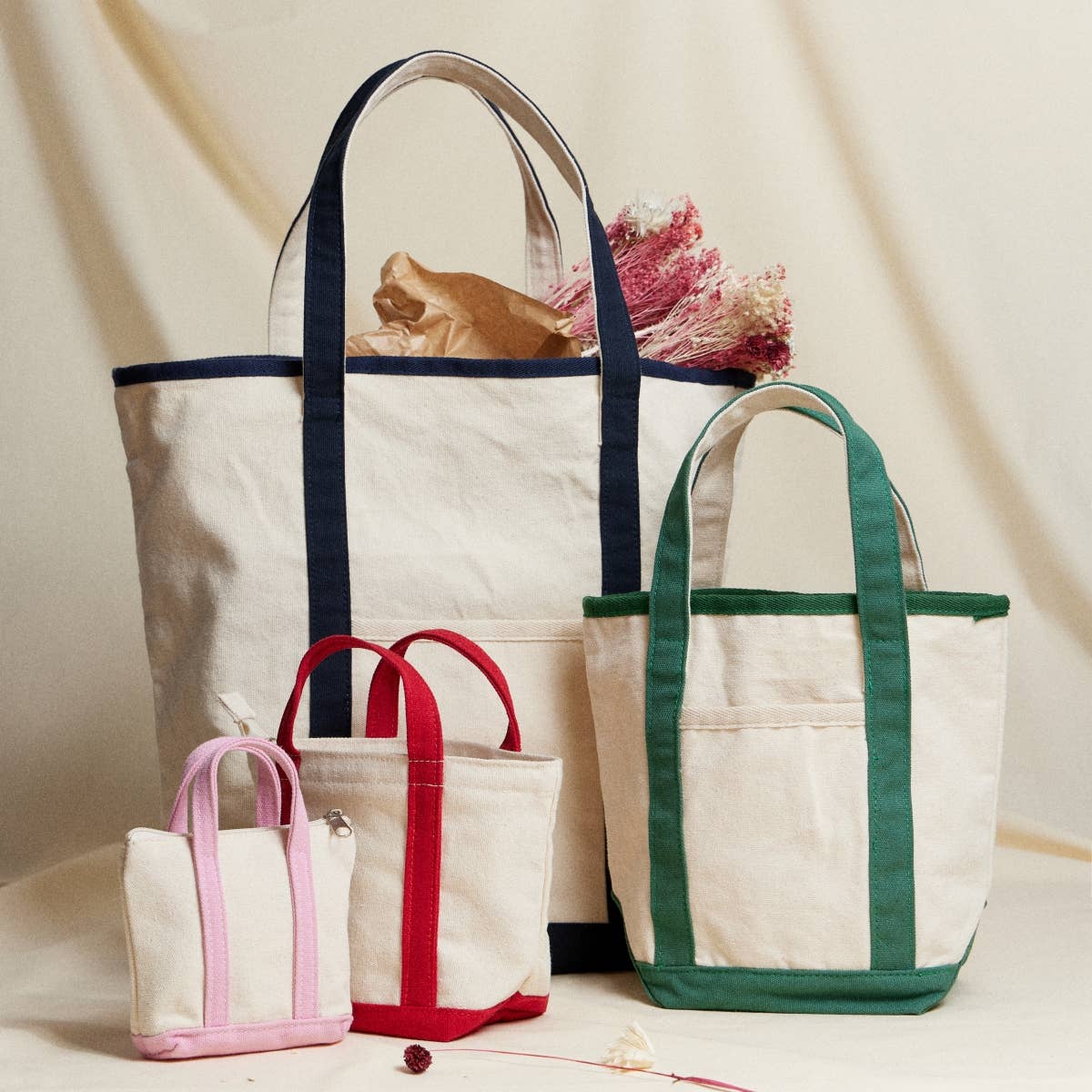 EcoCharm Cotton Everywhere-Carry Canvas Tote Bag -Small Size