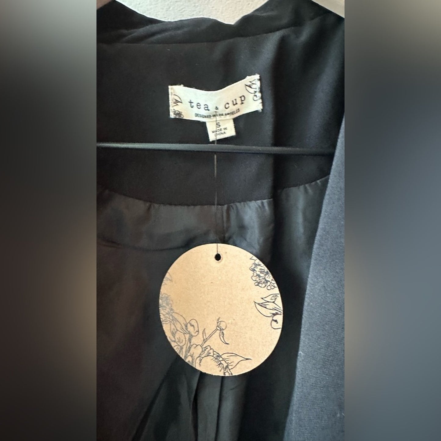 Tea N Cup Black Single-Breasted Blazer Size S | SKU 100