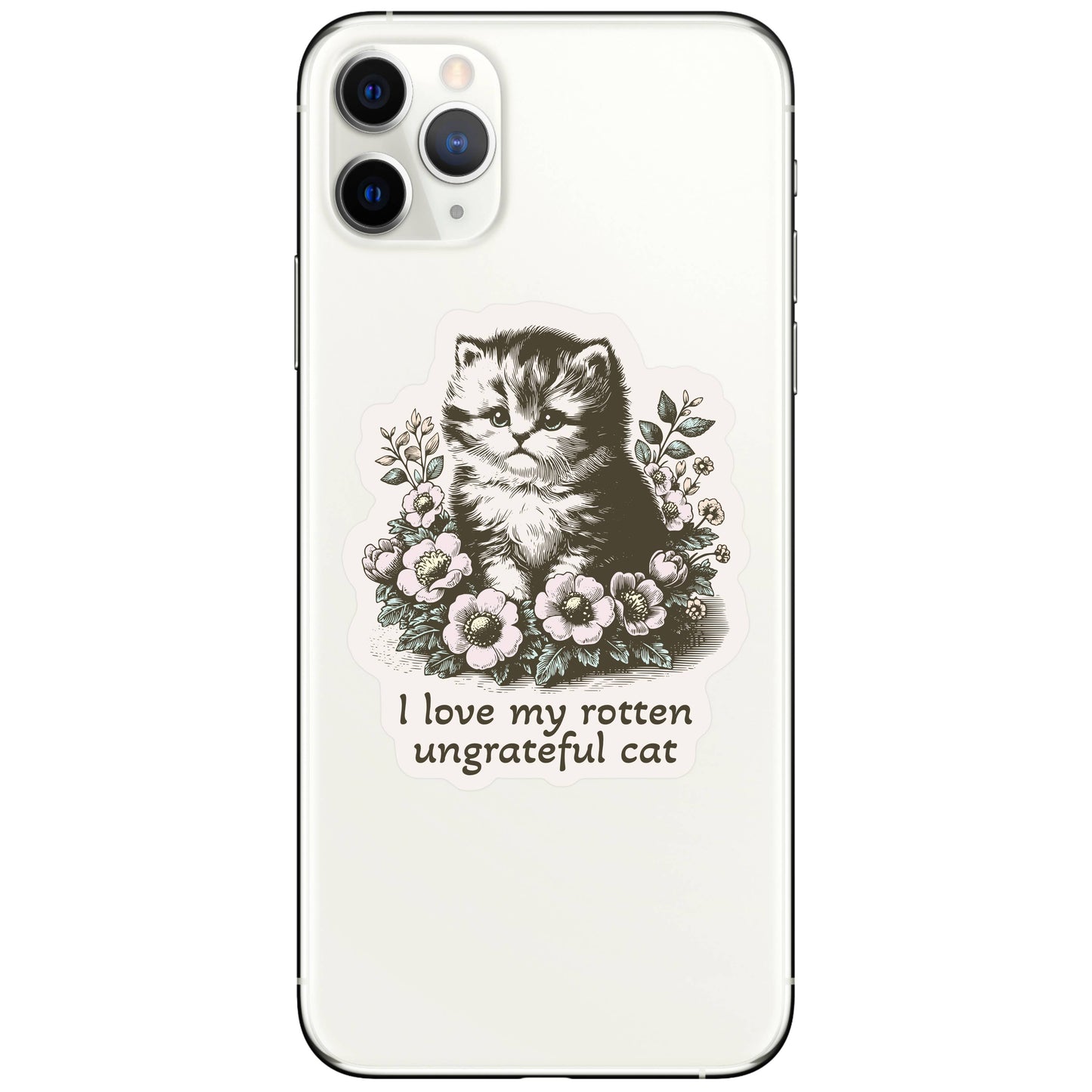 Rotten Kitty Cat Feline Cute High Quality Vinyl Sticker