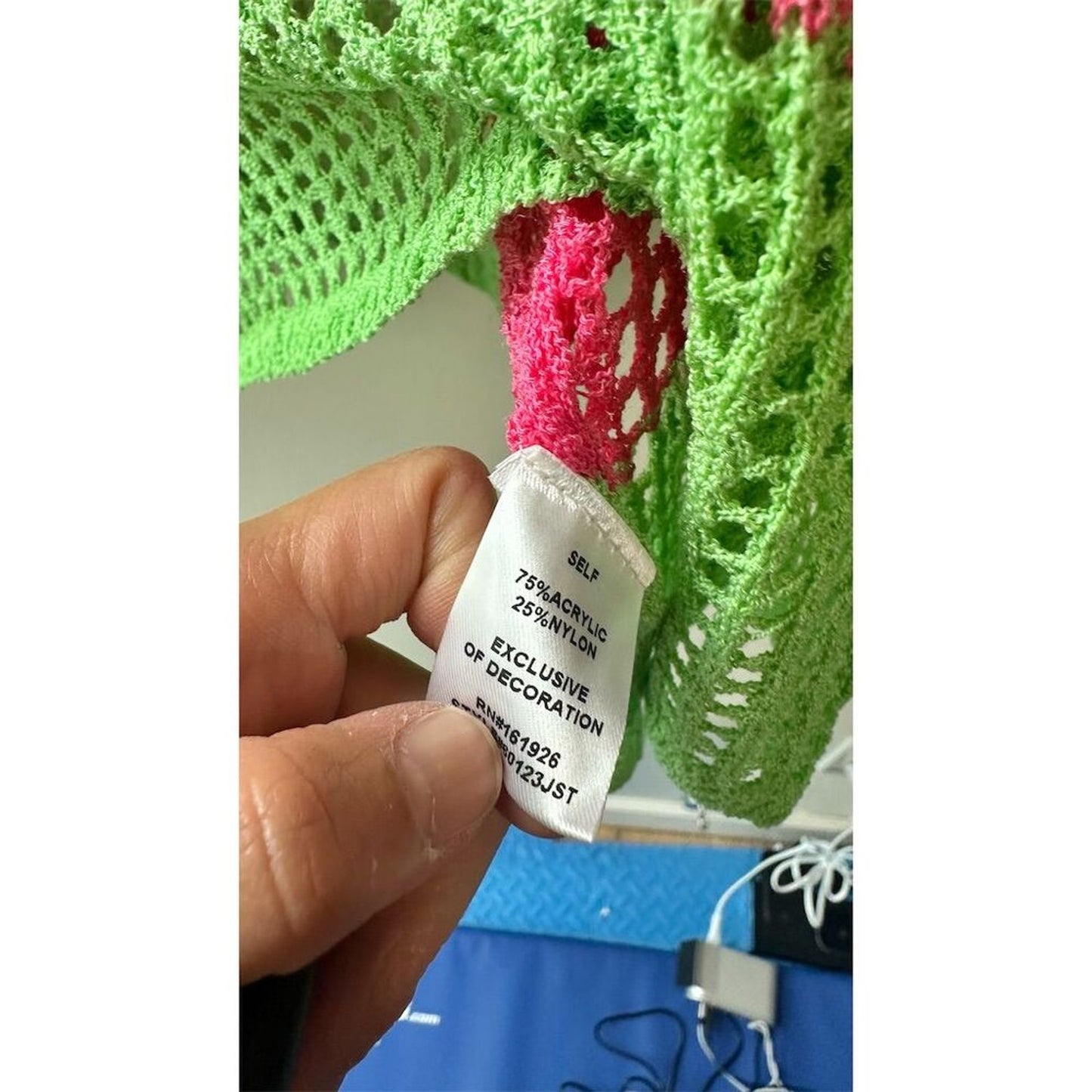 1099. BLUEVELVET Women's Colorblock Mesh Long Sleeve Top Multicolor Size S