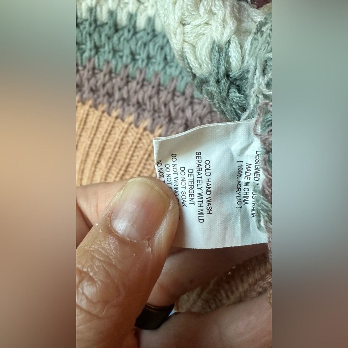 Cozy Stripe Chunky Knit Open Front Cardigan, Size S/M | 1283