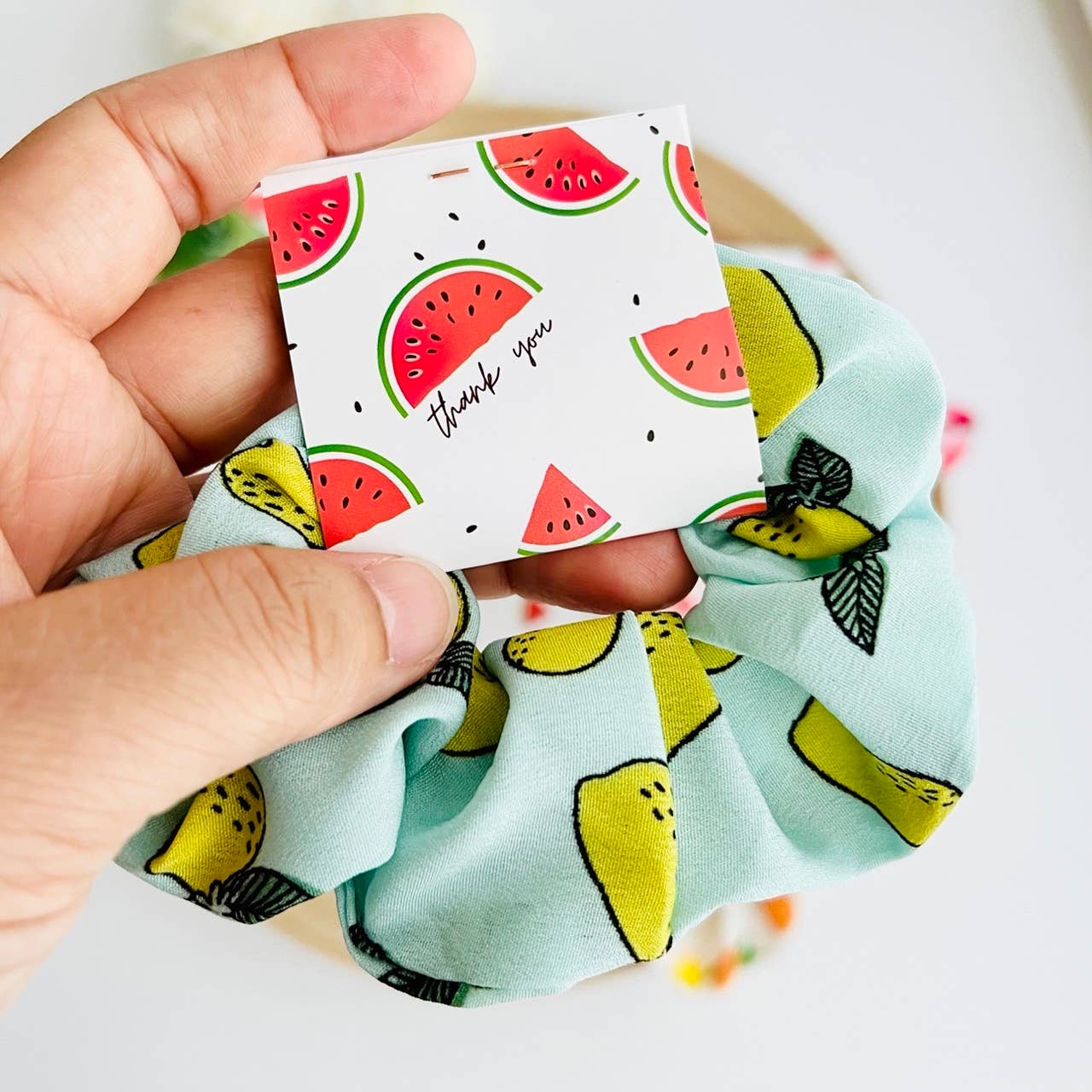 "You're One in a Melon" Thank You Scrunchies | Cute Fruit