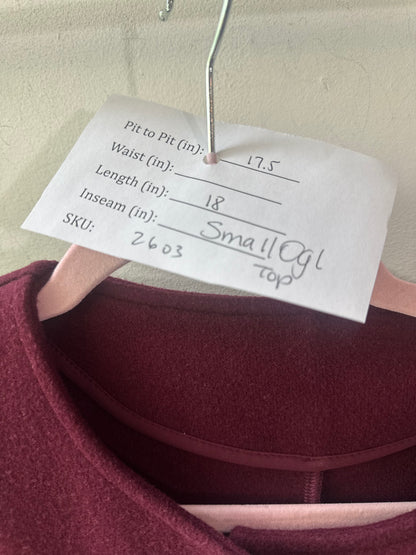 Burgundy crop jacket