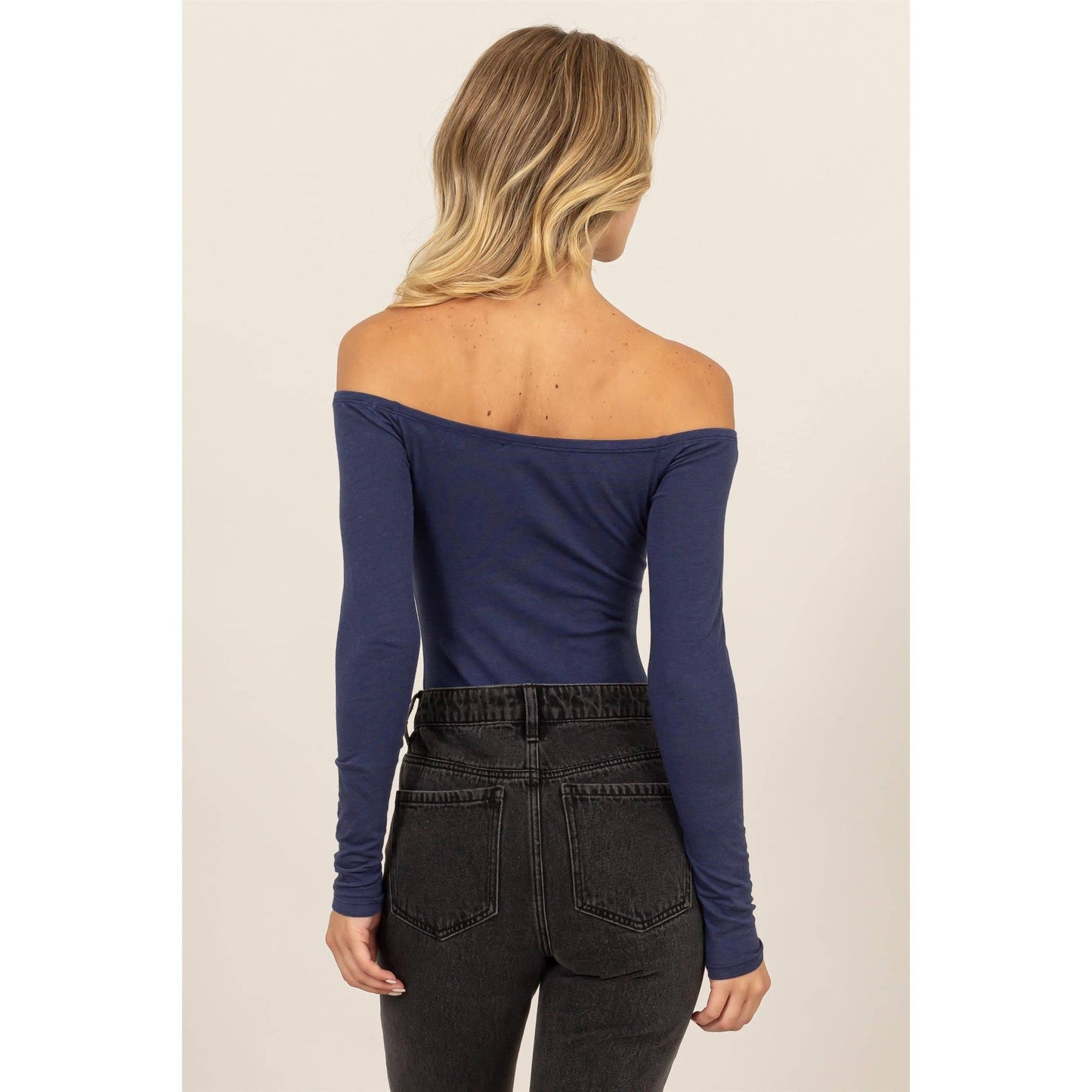 Off Shoulder Long Sleeve Bodysuit