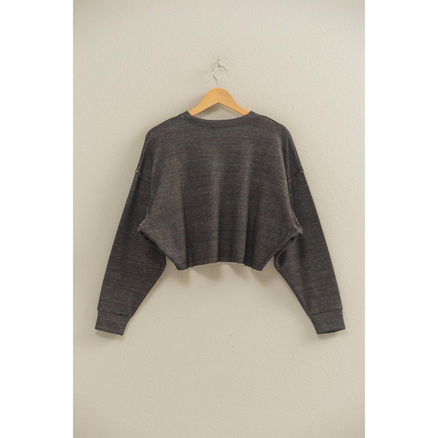 Drop-Shoulder Cropped Top