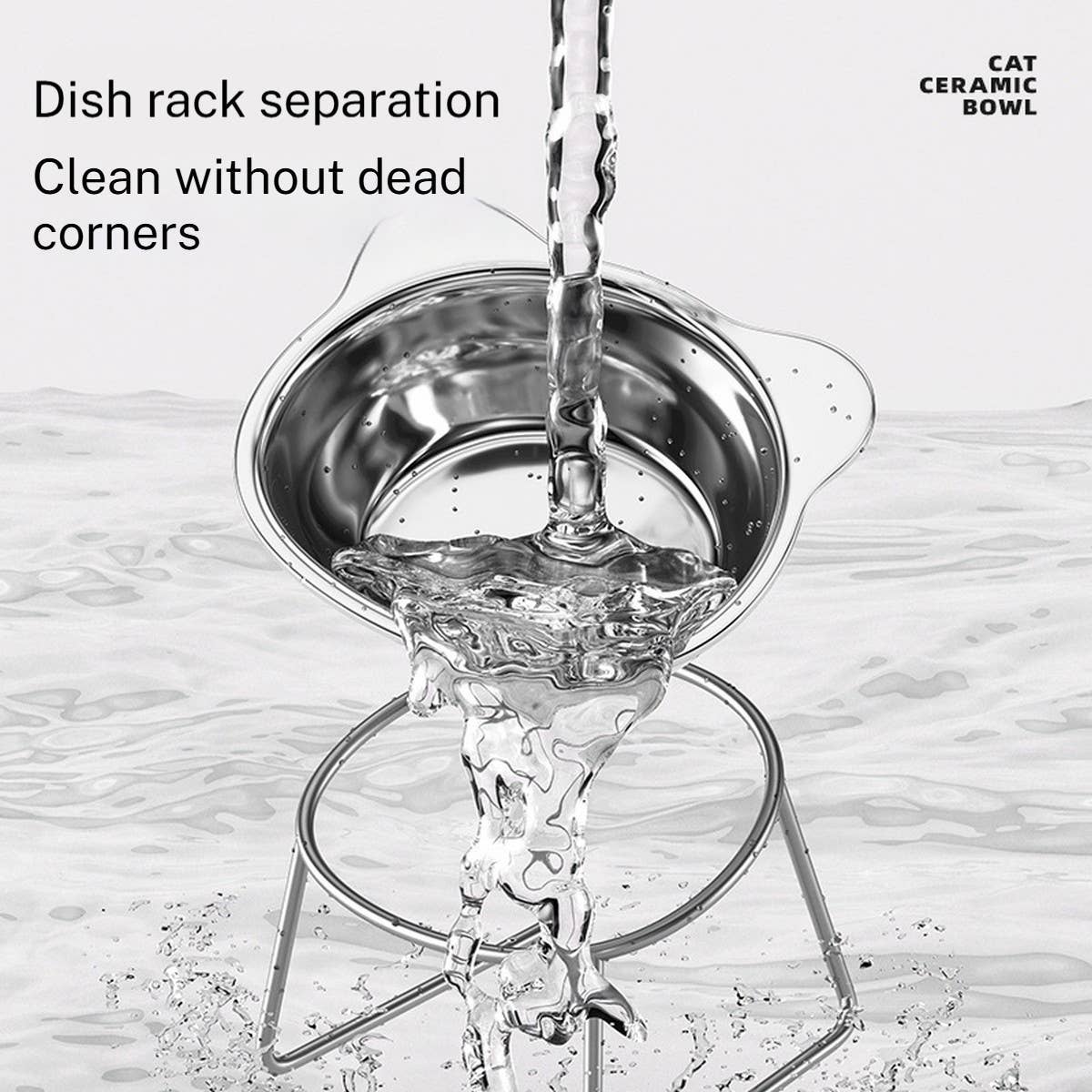 Elevated 304 Stainless Steel Anti-Spill Pet Bowl_CWMM6255