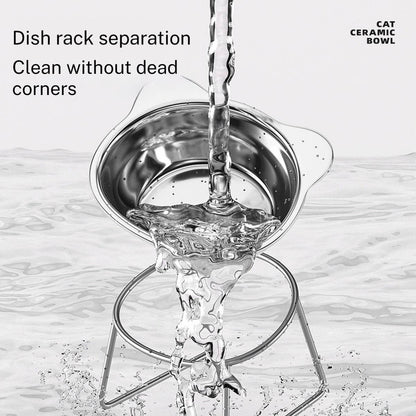 Elevated 304 Stainless Steel Anti-Spill Pet Bowl_CWMM6255