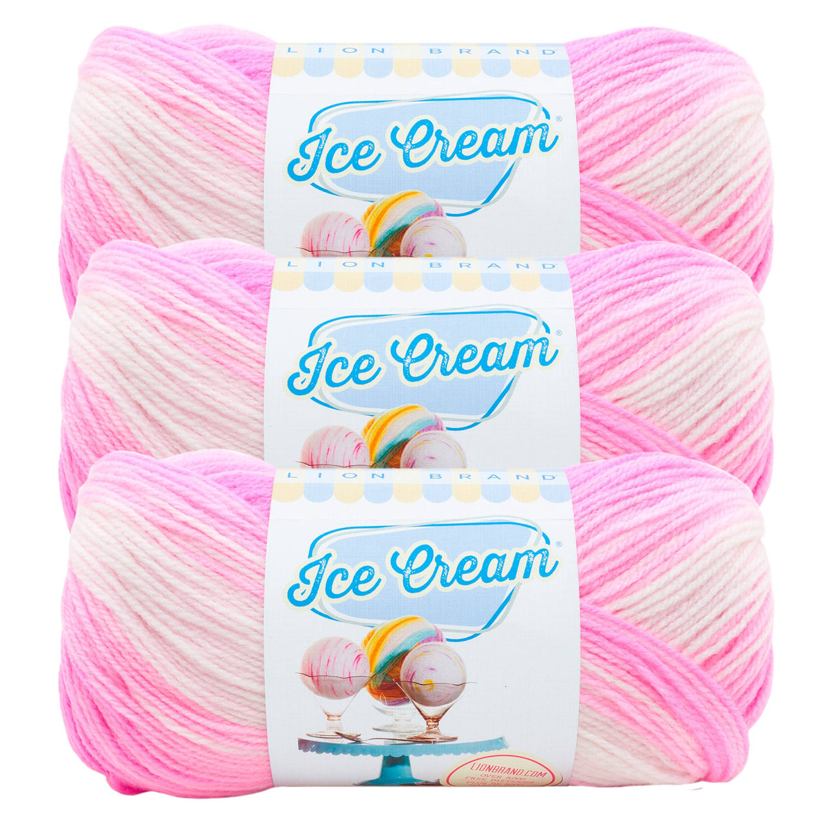 Lion Brand Yarn Ice Cream 3 Pack