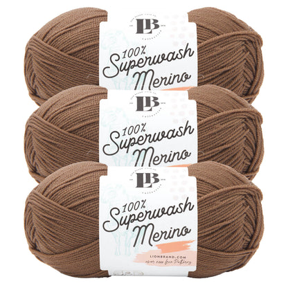 Lion Brand Yarn LB Collection Superwash Merino 3Pack