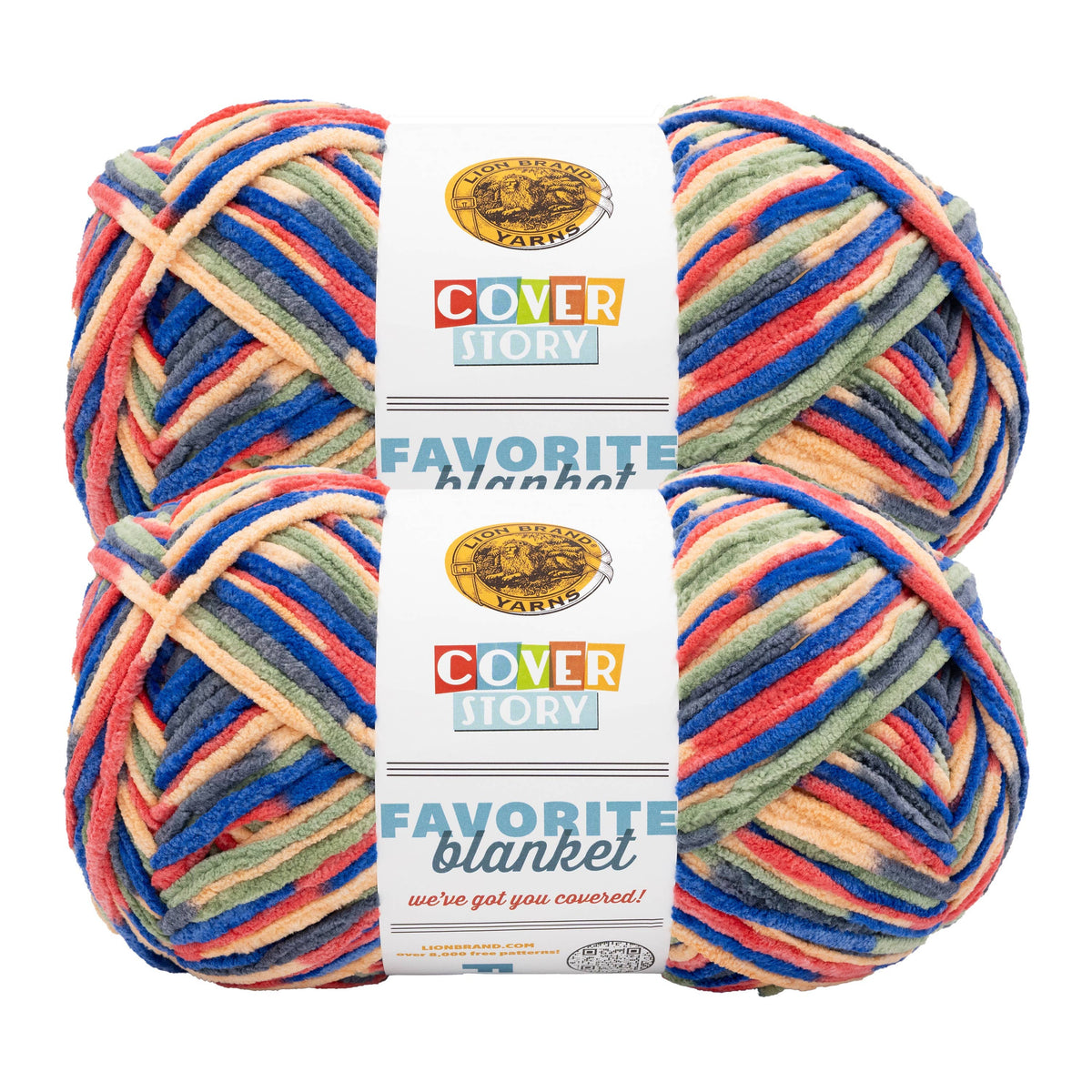 Lion Brand Yarn Cover Story Fave Blanket  2 Pack