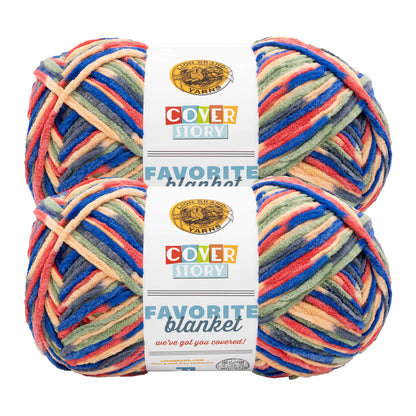 Lion Brand Yarn Cover Story Fave Blanket  2 Pack