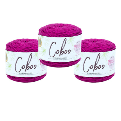 Lion Brand Yarn Coboo Magenta 3 Pack