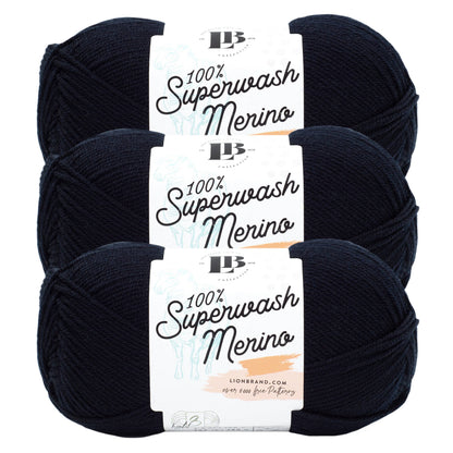 Lion Brand Yarn LB Collection Superwash Merino 3Pack