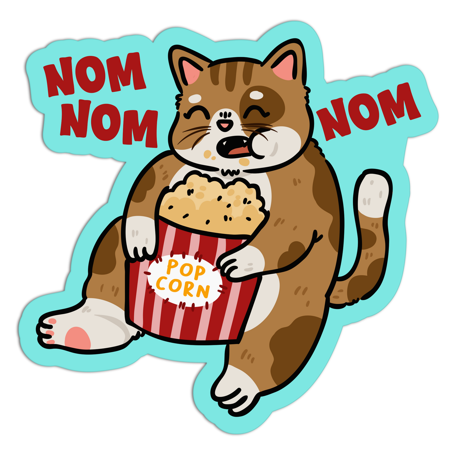Nom Nom Nom New Cats Textured Sticker