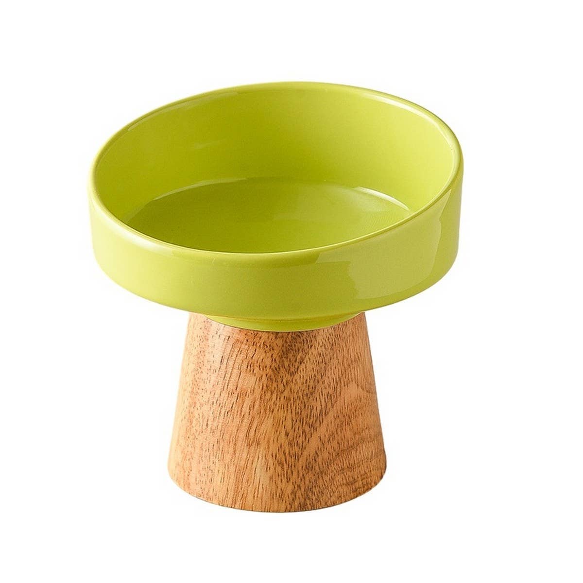 Tilted Raised Ceramic Pet Bowl for Neck Comfort_CWMM5938