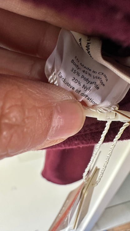 Burgundy crop jacket