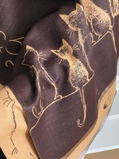 Scarvii – Cute Cat Pattern Winter Scarf & Shawl