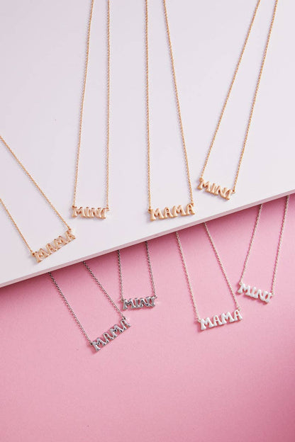 Matte Finish Colored Mama Mini 2 Set Necklace