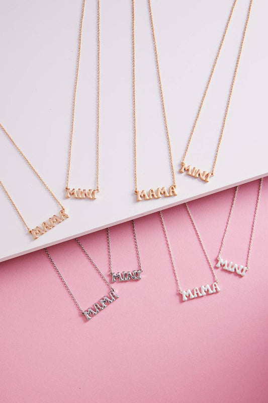 Matte Finish Colored Mama Mini 2 Set Necklace