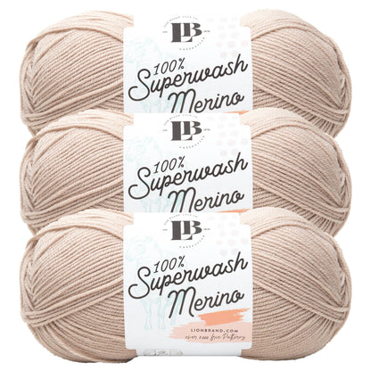 Lion Brand Yarn LB Collection Superwash Merino 3Pack