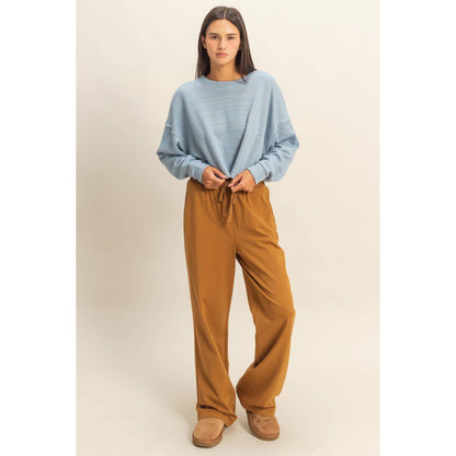 Drop-Shoulder Cropped Top