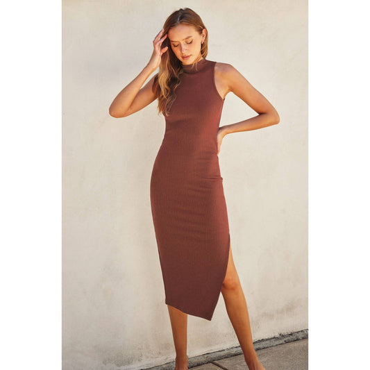 Keep It Simple Mock Neck Midi Slip Dress (1)
