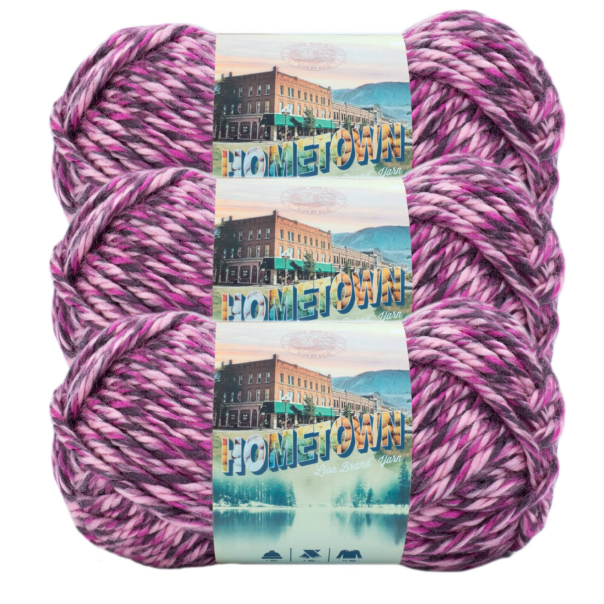 Lion Brand Yarn Hometown 3 Pack