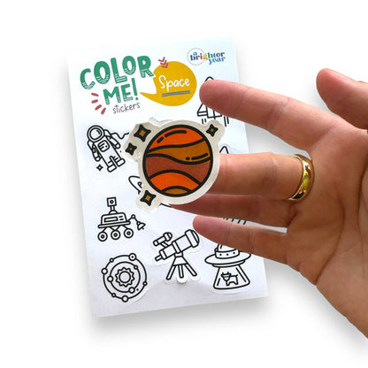 Space & Science Colorable Sticker Pack, 3 Sticker Sheets