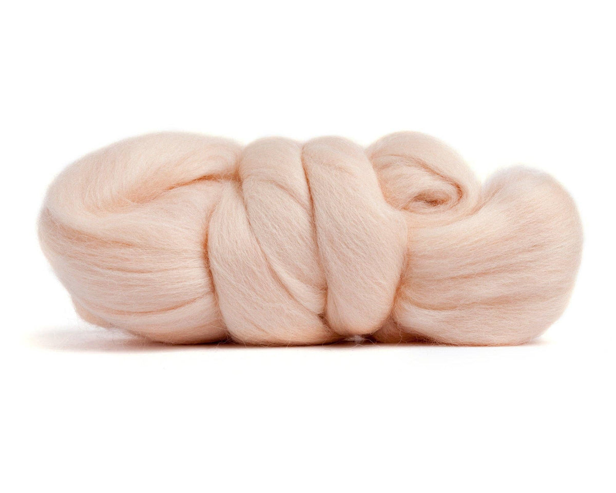 Merino Wool Top Roving, Vanilla, 1 ounce
