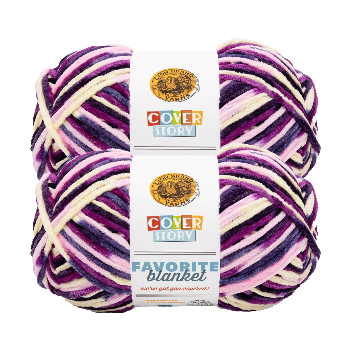 Lion Brand Yarn Cover Story Fave Blanket  2 Pack