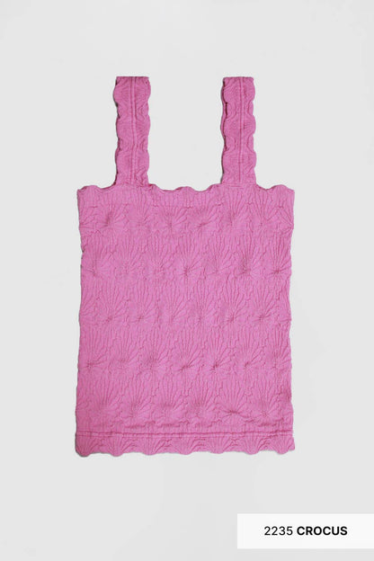 NS8416- Lace Textured Square Top