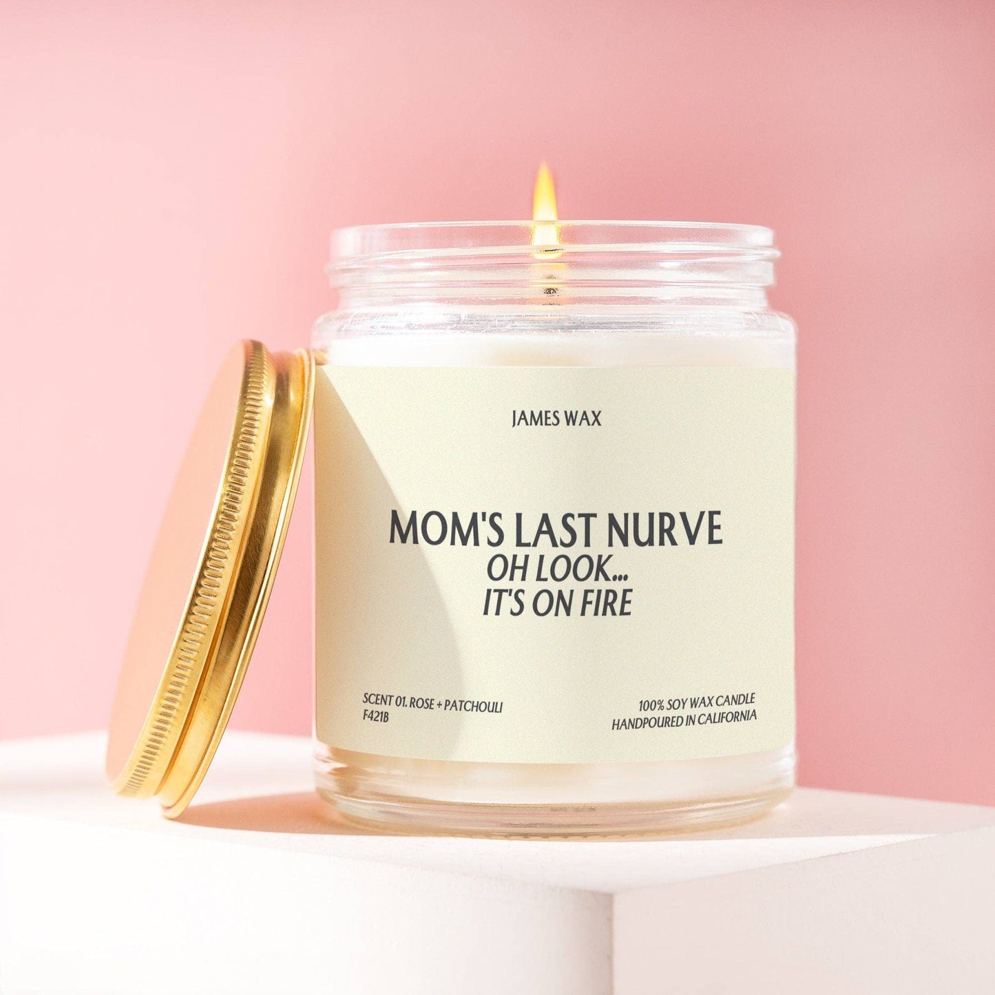 Mom's Patience Gift Mom's Last Nerve Candle F421B