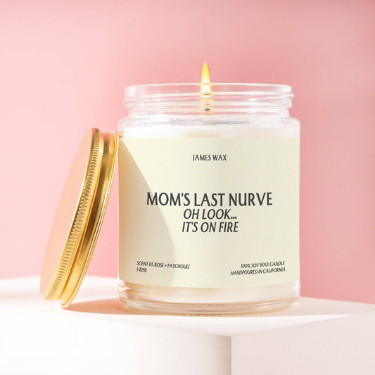 Mom's Patience Gift Mom's Last Nerve Candle F421B