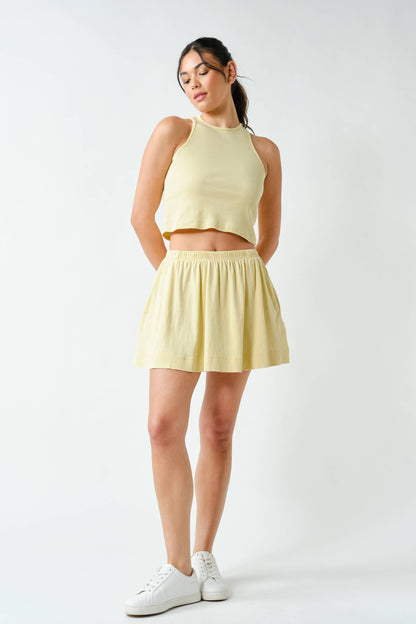 Coastline Cotton Blend Skirt Set