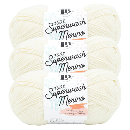 Lion Brand Yarn LB Collection Superwash Merino 3Pack