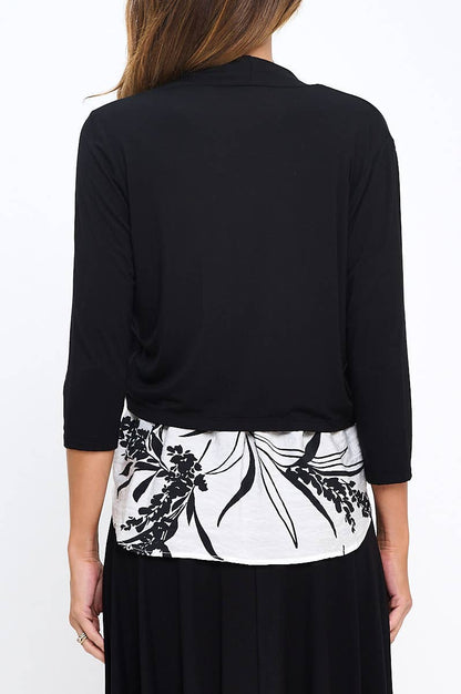 Made in USA Modal Open Front Bolero Cardigan