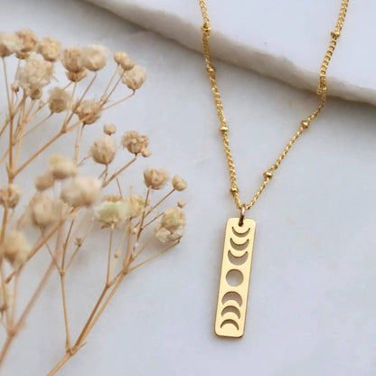 Moon Phase Necklace - Gold or Silver