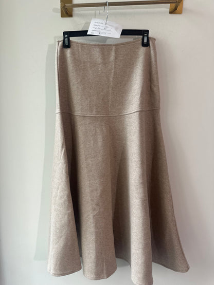Camel midi skirt