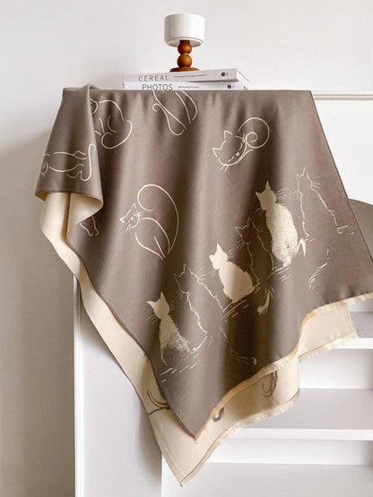 Scarvii – Cute Cat Pattern Winter Scarf & Shawl